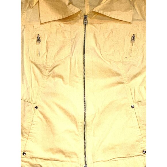Chicos Yellow Lightweight Zip Up Jacket Casual Utility Style Travel Friendly - Picture 9 of 11